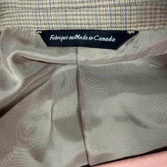 Coppley Blazer Mens 42R Ermenegildo Zegna Cloth  Plaid Wool Made Canada Jacket - Picture 3 of 12